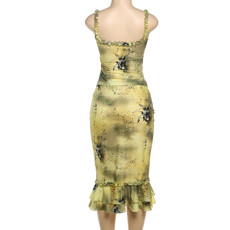 Kadınlar İçin 2 Parçalı Çiçek  - Midi Skirt Floral incelemesi ve fiyatı