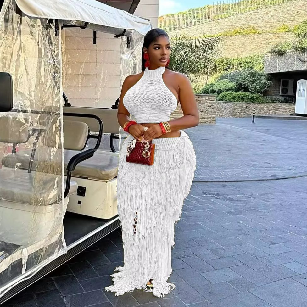 Örgü Tığ İşi Maksi Elbise 2 Pa - Maxi Dress Halter incelemesi ve fiyatı