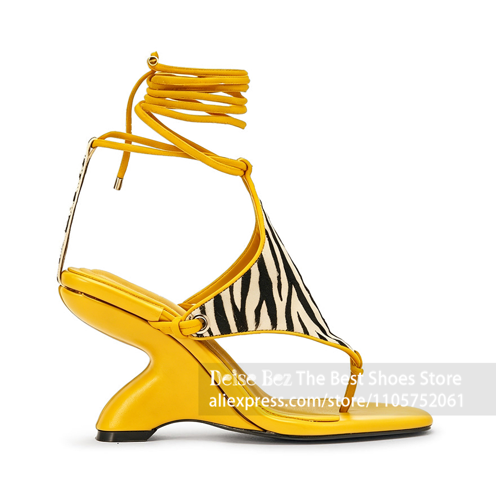 Zebra Desenli Bağcıklı Heykel  - Sandal Strappy Heeled incelemesi ve fiyatı