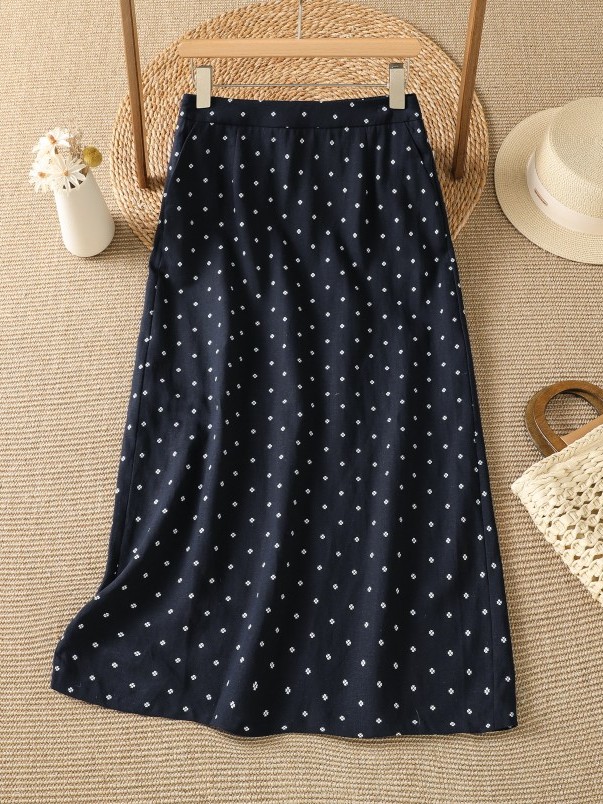 Yüksek Bel Çiçekli Yarım Etek  - Midi Skirt Floral incelemesi ve fiyatı